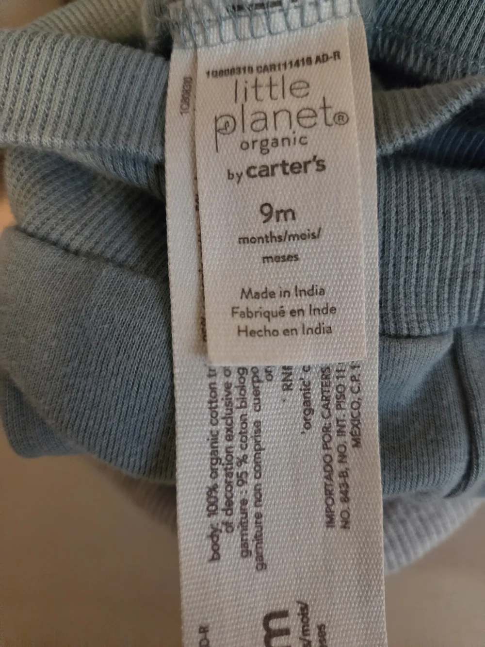 Ribbed Teal and Light Gray Leggings - Fold-Over Waist Baby Boy 9M 3pk